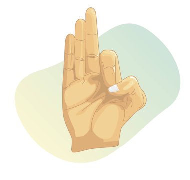 Human Hand - Gyan Mudra - ( Yoga ) - Illustration as EPS 10 File clipart