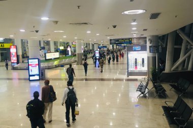 Chennai Uluslararası Havalimanı 'na 10 Ağustos 2024' te varan Hall Bagaj Atlıkarıncası - JPG Dosyası Olarak Stock Image