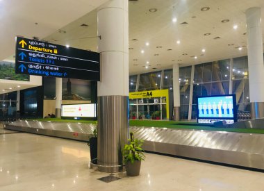 Chennai Uluslararası Havalimanı 'na 10 Ağustos 2024' te varan Hall Bagaj Atlıkarıncası - JPG Dosyası Olarak Stock Image