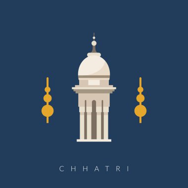 Chhatri - Semi-open, Elevated, Dome-Shaped Pavilions Elements as EPS 10 File clipart