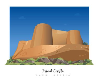 Tarout Castle - Fortress in Saudi Arabia - Stock Illustration as EPS 10 File clipart