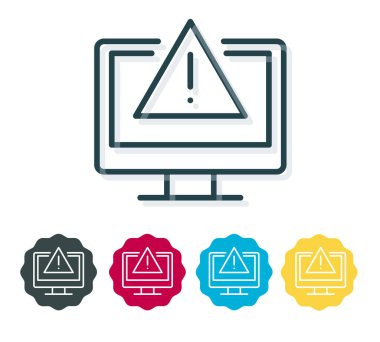 Alarm İmza ile PC Hatası - EPS 10 Dosyası olarak Simge