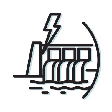 Hidrobaraj Projesi - EPS 10 Dosyası olarak Simge