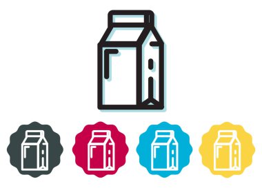 EPS 10 Dosyası Olarak Süt Kutusu Simgesi