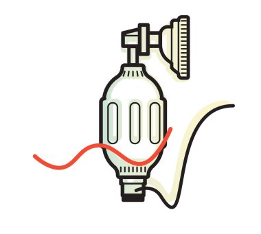Elle Canlandırıcı - İstilacı Olmayan Havalandırma Desteği - EPS 10 Dosyası olarak Simge