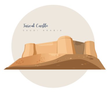 Tarout Castle - Fortress in Saudi Arabia - Stock Illustration as EPS 10 File clipart