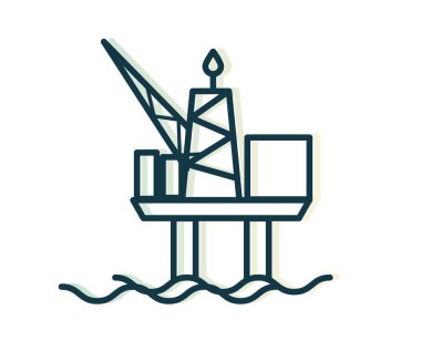 Petrol Aracı - Offshore Platformu - EPS 10 dosyası olarak Stok Simgesi