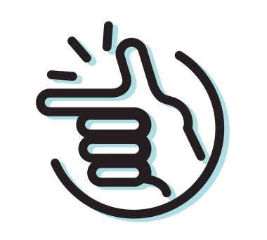 Hızlı Erişim - EPS 10 Dosyası Olarak Parmak şıklatma Simgesi Simgesi