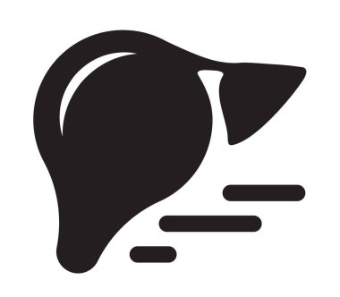 Düz Şekil Karaciğer Organı - EPS 10 dosyası olarak Simge Stoku