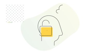 İnsan Psikolojisi Sabit Zihni - MP4 Dosyası Olarak Soyut Canlandırılmış Çizim