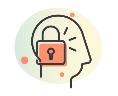 Sabit ve Kararlı Zihin - EPS 10 Dosyası Olarak Soyut İllüstrasyon