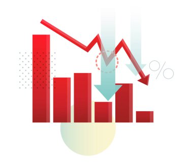 Borsa Çöküyor - Güneye Gidiyor - EPS 10 Dosyası Olarak Borsa Çizimi