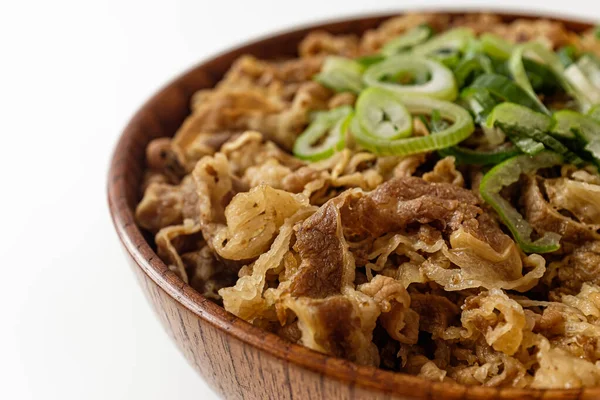 stock image Gyudon on a white background