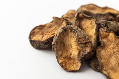 Dried Jerusalem artichoke on white background