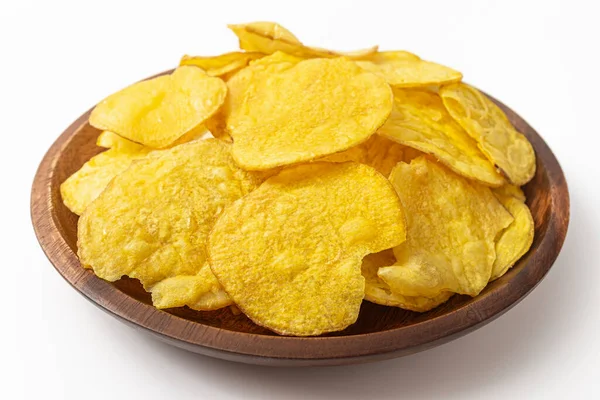 Sötpotatis Chips Vit Bakgrund — Stockfoto