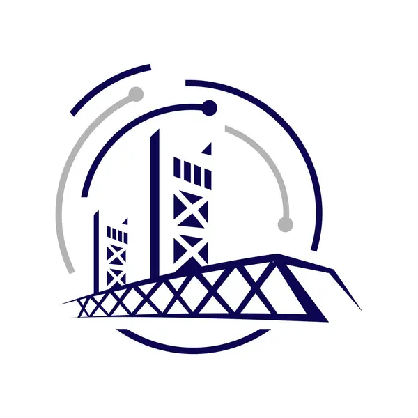 stock image Introducing our Simple Modern Iron Bridges Vector Logo Graphic Design, a fusion of elegance and innovation. This captivating design features a minimalist representation of iron bridges, symbolizing connectivity, progress, and modernity. Perfect for e