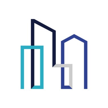 Mimari Zarafet: Sofistike ve basitliğin bir karışımı olan Modern Basit Üst üste bindirme Hattı Çizgisi Çizim Çizgisi Logosu Grafik Tasarımı tanıtılıyor. Bu büyüleyici tasarım, üst üste binen çizgilerin modern yapıyı sembolize ederek bir bina silueti oluşturmasını sağlıyor.