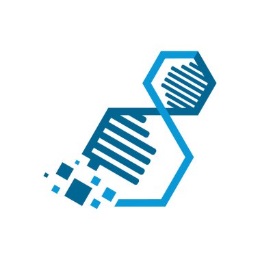 Beyaz arkaplan üzerinde izole edilmiş sarmal iplik DNA insan logo vektörü kombinasyonu simgesi