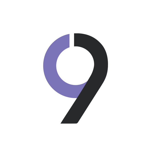 Абстракция 97 97 97 Векторный дизайн логотипа для символьного знакового элемента