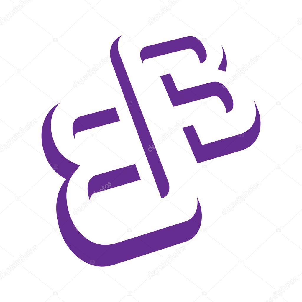 Creative initial BB Letter combined Logo Design vector graphic symbol sign element