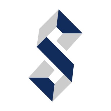 modern konsept harf S logo vektör simgesi ve şablon