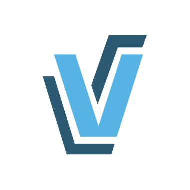 büyük modern konsept harf VV logo vektör ögesi simgesi ve şablon