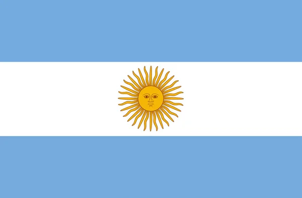 Аргентинський Прапор Ізольований Вектор Офіційних Кольорах Пропорційно — стоковий вектор