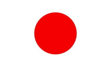 Japon bayrağı. vektör illüstrasyonu