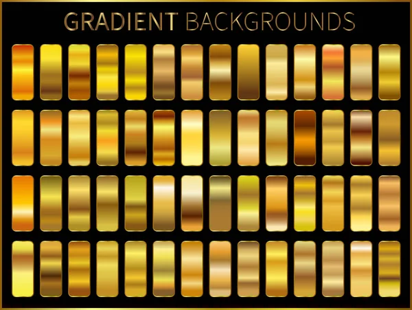 Zlatý Gradient Vzor Nebo Šablona Sada Barev Pro Design Kolekce — Stockový vektor