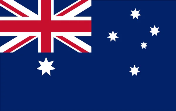 澳大利亚国旗矢量图形 矩形澳大利亚国旗图解 — 图库矢量图片
