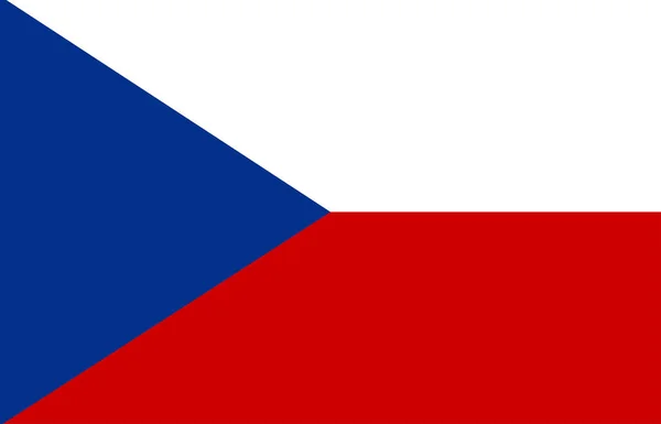Прапор Чеську Мову Векторні Ілюстрації — стоковий вектор