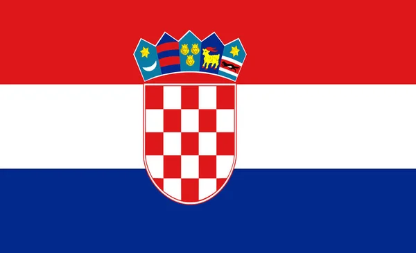 Vlag Van Kroatië Vectorillustratie — Stockvector