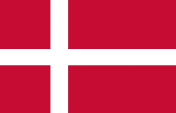 Danmarks Flagga Vektorillustration — Stock vektor