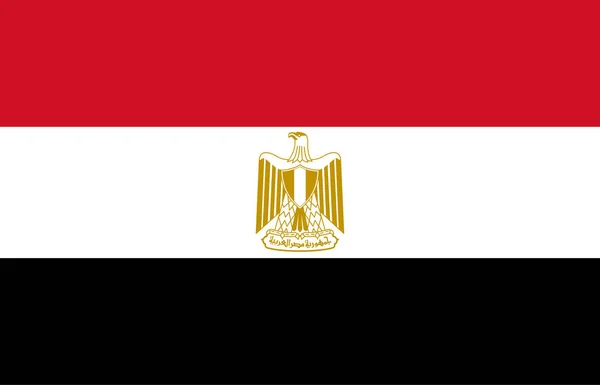 Bandiera Dell Egitto Illustrazione Vettoriale — Vettoriale Stock