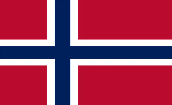 För Norsk Flagg Vektor Illustration — Stock vektor