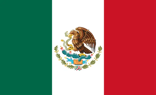 Bandera México Ilustración Vectorial — Archivo Imágenes Vectoriales