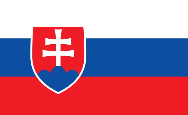 Flagga Slovakien Vektor Illustration — Stock vektor