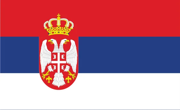 Serbiens Flagga Vektorillustration — Stock vektor