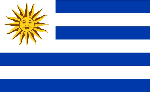 Прапор Уругваю Векторні Ілюстрації — стоковий вектор