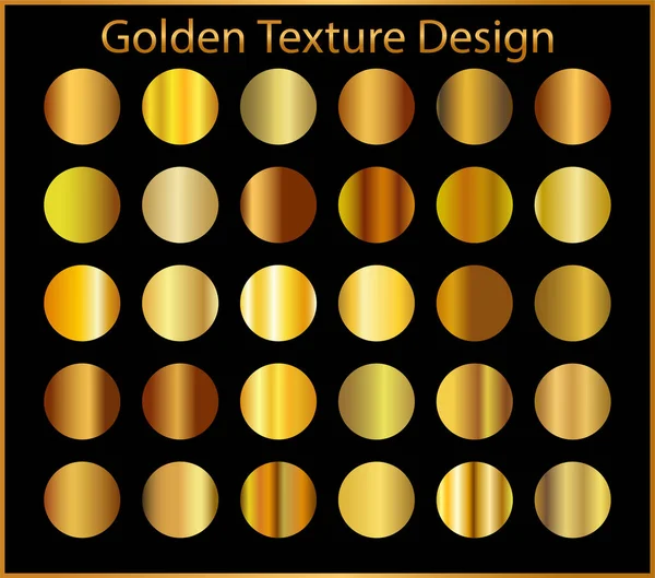 stock vector Gold gradient set background vector icon texture metallic illustration for frame, ribbon, banner, coin and label.