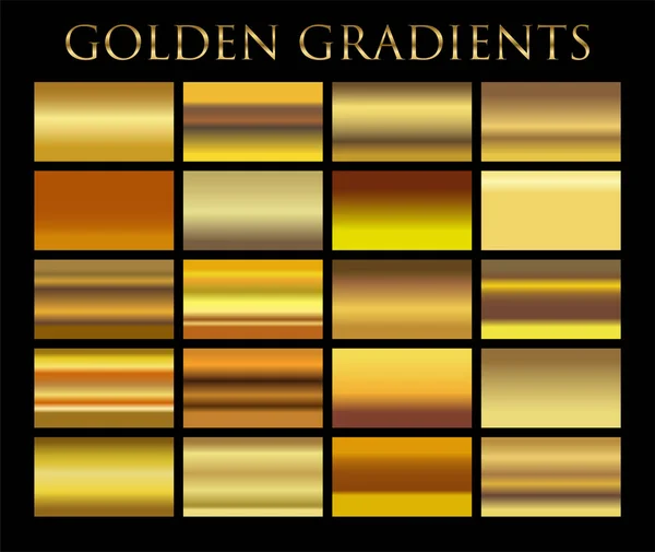 stock vector Gold gradient set background vector icon texture metallic illustration for frame, ribbon, banner, coin and label.