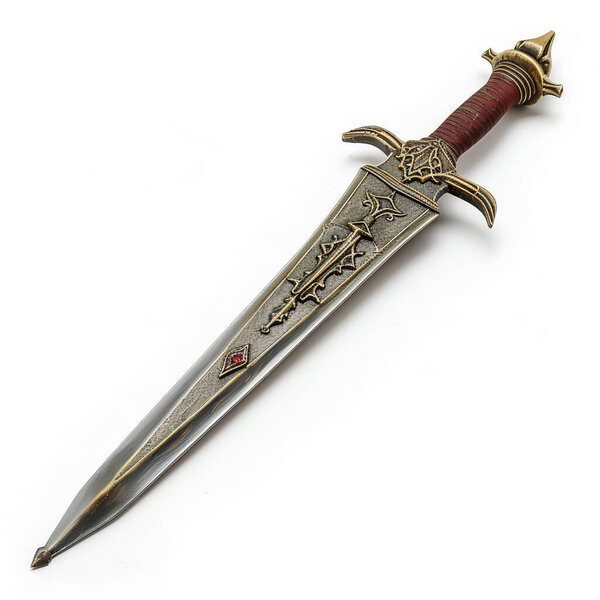 Medieval dagger isolated on a white background