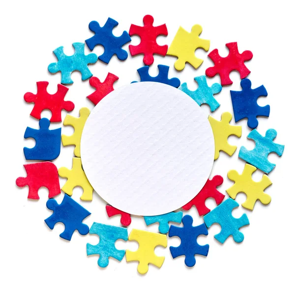 Welttag Des Autismus Bewusstseins Kopierraum Platz Für Text Auf Weißem — Stockfoto