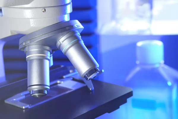 Microscopio Laboratorio Investigación Formación Científica Médica Forense Educativa Laboratorio Biológico — Foto de Stock