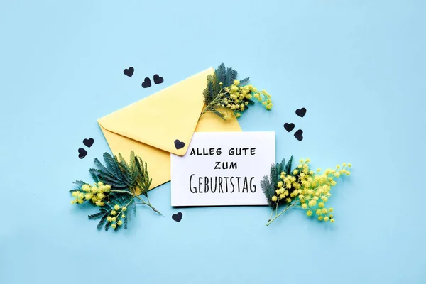 Text Alles Gute Zum Geburtstag Means Happy Birthday German Language — Photo