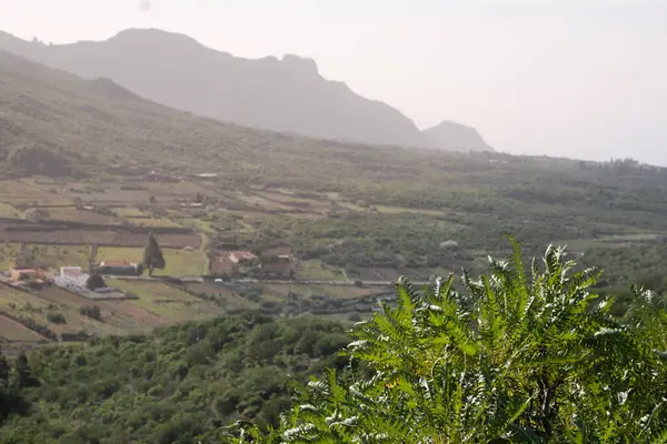 Mountain Valley View Tenerife Island Calima Warm Wind Africa Bringing — Stock Photo, Image