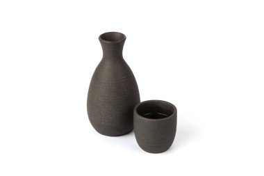 Japon sake 'si beyaz arka planda izole