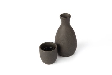 Japon sake 'si beyaz arka planda izole