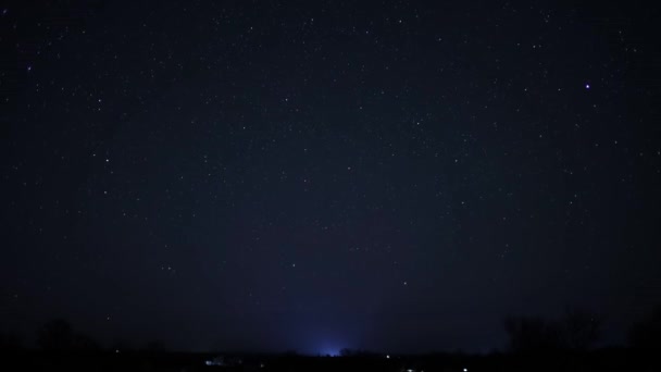 Moonrise Gece Gökyüzünde — Stok video