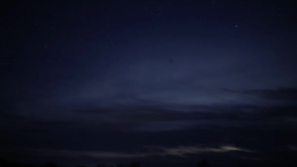 Ruch Gwiazd Nocnym Niebie — Wideo stockowe